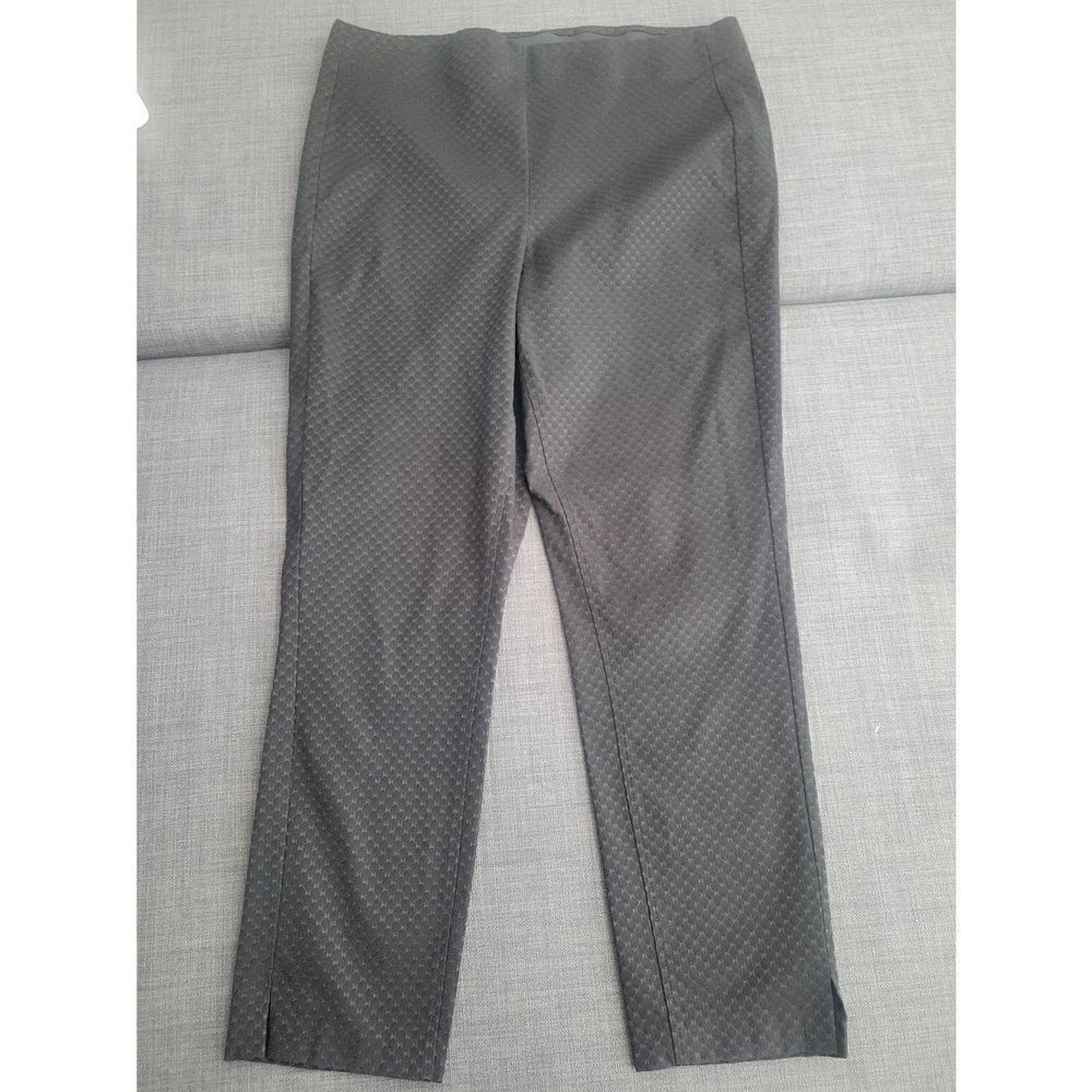 Women's Tribal Pull On Dress Pants Slacks Trousers Black Size 12
